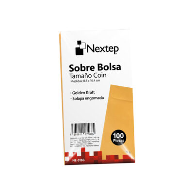 Sobre Bolsa Económico Nextep Tamaño Coin 5 Solapa Engomada Paquete c/100 NE-015G - NE-015G